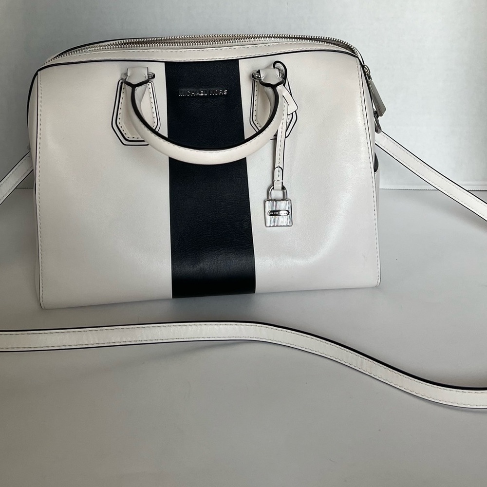MICHAEL Michael Kors Black and White Satchel Bag